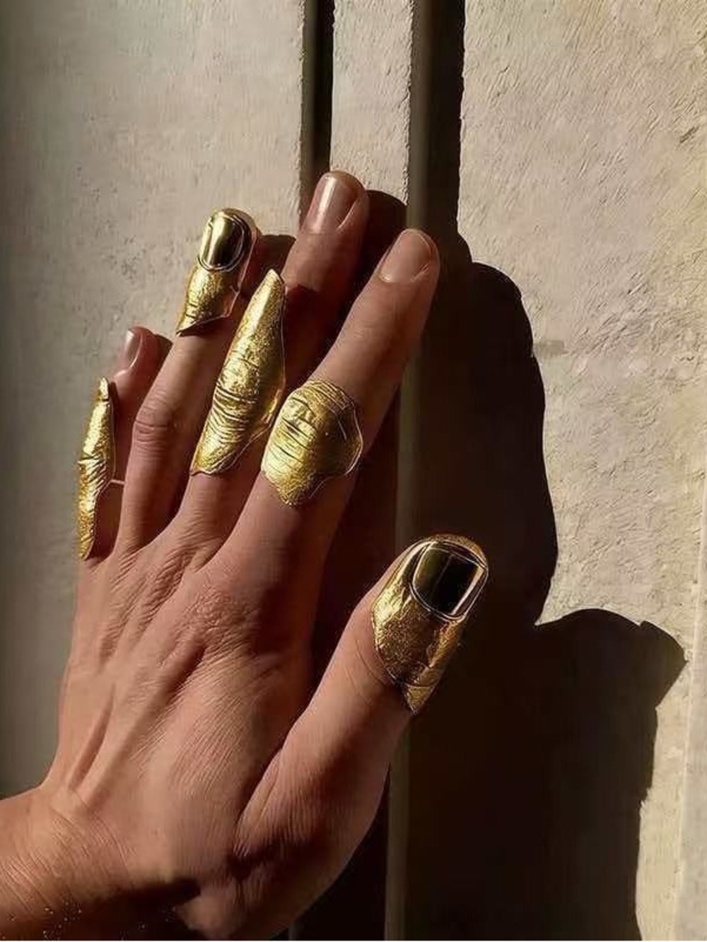 Gold Metallic Nail Art Wraps - Women Makeup